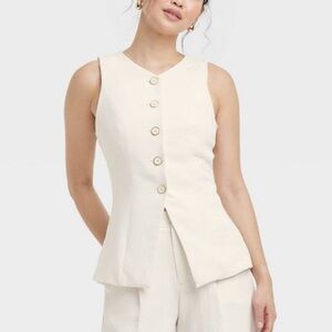 NWT Women’s A New Day Crepe Long Line Vest